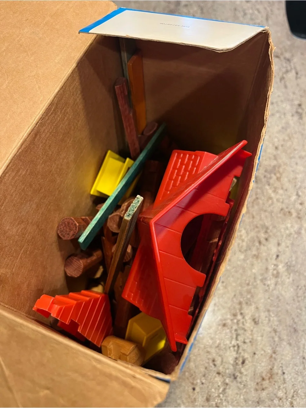 Retro 1990s Playskool Lincoln Logs House Set - Real Wooden Blocks & Original Box